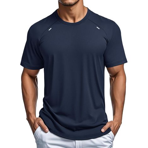 T Shirt Sport Homme Fitness Gym T-Shirt Séchage Rapide Respirant Mesh Manches Courtes Tee Shirt (1/5)