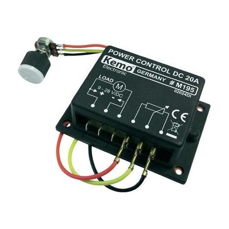Kemo M195 Regulador de potencia PWM negro compacto