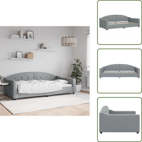 vidaXL Lit de repos gris clair 100x200 cm tissu (1/5)