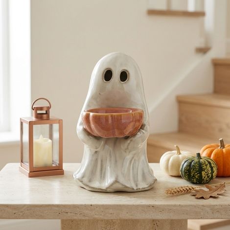 Halloween Ghost Treat Bowl Ornament (1/2)