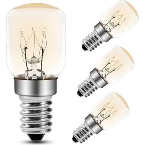 Ampoule Four 25W 300 Degres E14 T25 Ampoule Incandescence 2700K Blanc Chaud Dimmable Ampoules Pygmées Pour Four, Micro-ondes, Lampe De Sel, Lot de 4 (1/5)