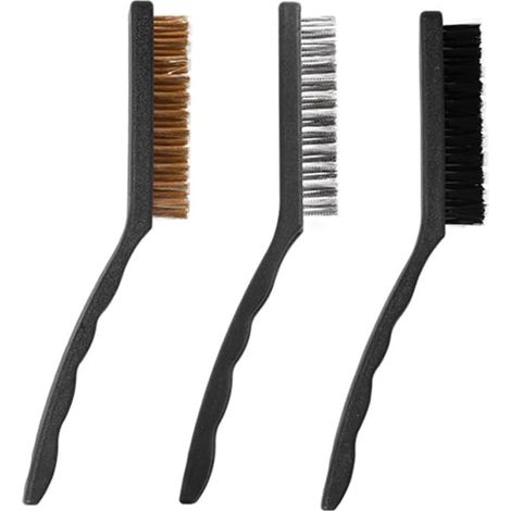 Brosse À Récurer pour Hotte De Cuisine Et Table De Cuisson Brosse De Cuisine Multifonctionnelle pour Éliminer Les Taches De Graisse Lot De 3 8.66 X 0.98 X 0.98 in (1/5)