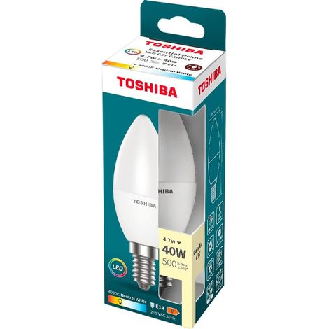 Lampadina Toshiba essential c37 LED 4.7W 4000K (1/2)