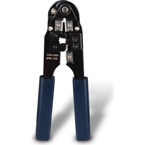 AISENS A142 – 0310 – Pinza Metallo di Crimpatrice RJ45, Colore: Nero (1/3)