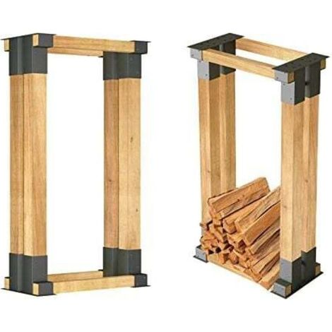 Aide zu/bei l ' Empilage des Holz von Chauffage Aide zu/bei l ' Empilage des Holz von Chauffage Stable in/aus Holz Galvanisé zu/bei warm Cadre von Support in/aus Holz für l ' Innen und l ' Außen( Lot 