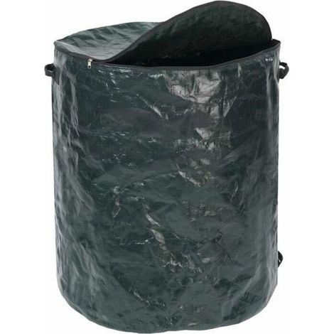 royaluxe - Sac poubelle vert, sac feuilles, herbe, capacité 275L, polypropylène, 67x78 cm, vert Extérieur (1/4)