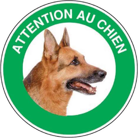 Scheibe Ø18 cm "Achtung Deutscher Schäferhund" NOVAP