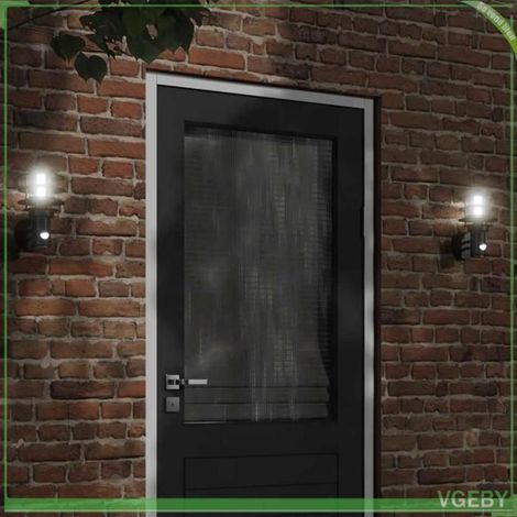 4006234 Applique murale d'extérieur avec capteur noir acier inoxydable (1/5)