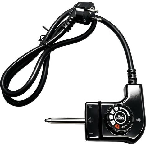 Câble Alimentation avec Thermostat Réglable pour Plancha Électrique Extérieur et Pierrade, Cordon Prise de Remplacement Universel 1M, Contrôle de Température Précis pour Grill et Appareils de Cuisson (1/5)