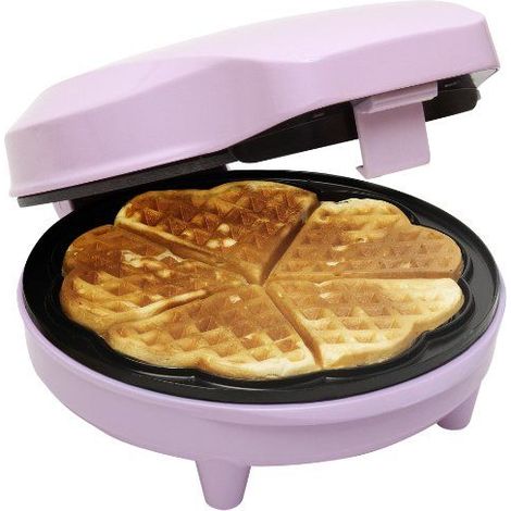 Gaufrier forme de coeur 700w rose - Bestron - asw217 (1/5)