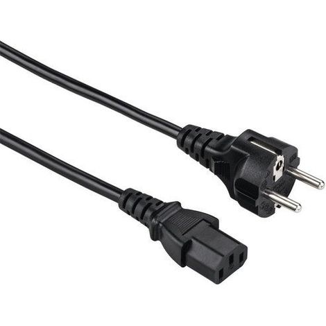 Goobay 96037 - Cable (5 m, Macho/Hembra, CEE7/7, C13 acoplador, 250 V, Negro) (1/4)