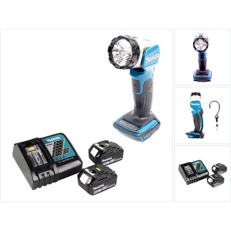 Makita BML802RG Lámpara sin cable para baterías de 14,4 y 18V + 2x baterías de 6,0Ah + cargador (1/5)