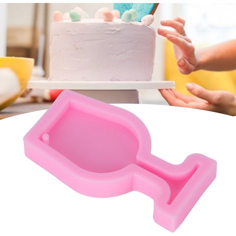 Ungiftige und geruchsneutrale Silikonformen in Lebensmittelqualität in Form eines Weinglases, für Fondant, Mini-Pralinen und Pralinen. (1/5)