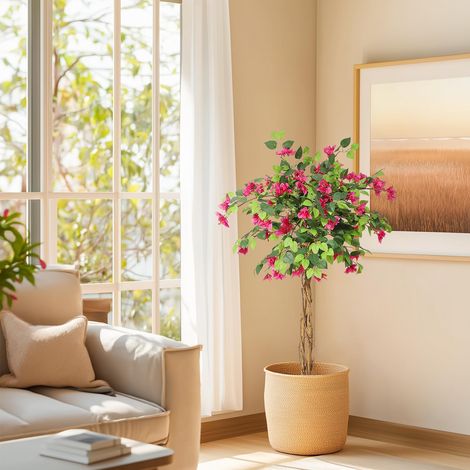 Artificial Bougainvillea Tree - 4ft, Silk Fabric - for Home, Garden, Decoration (1/5)