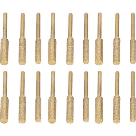 Lot 18 Mèches à Affûter Chaîne Tronçonneuse Toivize Tige 3mm Emeri Titane Diamètres 4/4.8/5.5mm (1/5)