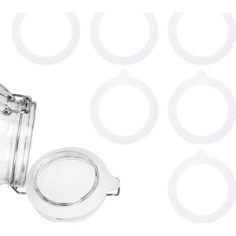 Einmachringe Silikonringe, farbstofffreie Dichtung 6 teiliges Dichtungsset Gummiringe für Einmachgläser wiederverwendbar Ersatz Einmachringe Ersa (1/5)