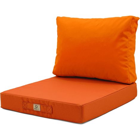 Coussins pour salon de jardin déhoussable 60x70cm Orange