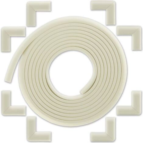 Protection des Bords et Coins de Meubles avec 8 Angles et Rebord de 5m en Mousse pour Table et Plus pour Bien Protéger Les Enfants Blanc Ivoire (1/4)