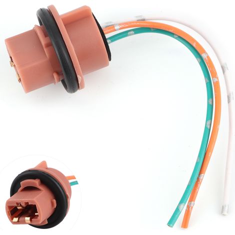 Presa per faro auto 7443, portalampada a doppio filamento per luce di stop, contatto in rame, nylon ad alta temperatura (Modello B) (1/5)