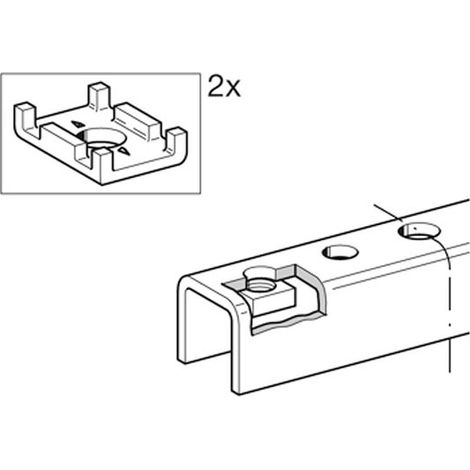 Eclisse rail 41x41 Sikla