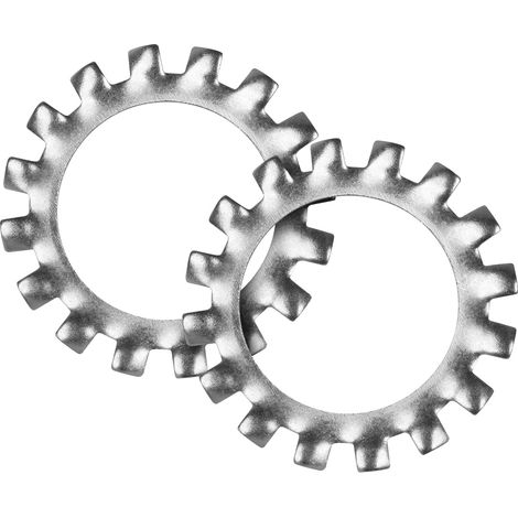 Rondelles de Blocage 304 Acier Étoile Inox M14 x 24mm, 10 Pièces Rondelles de Verrouillage à Vitesse Rapide en Acier Inoxydable, Rondelle Dentées Extérieures Rondelle à Ressort de Serrage (1/5)