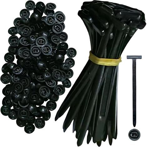 Lot de 100attaches de câble universelles en nylon très résistantes autobloquantes pour réparation de garde boues, coffres de voiture, réparation rapid (1/5)