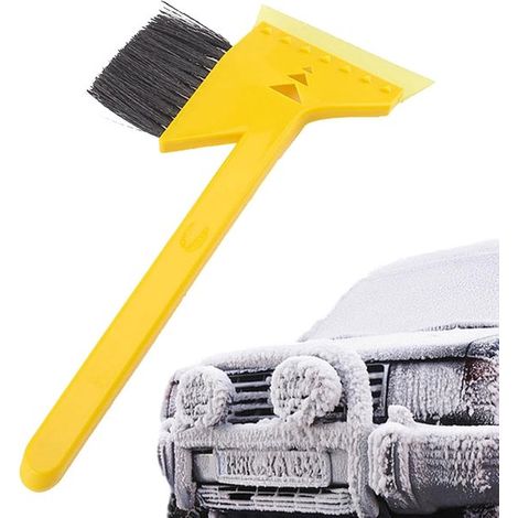 Raschietto per parabrezza - Raschietto per neve per auto - Sbrinamento invernale - Setole morbide - 31,6 cm - Pala da neve con spazzola (1/5)