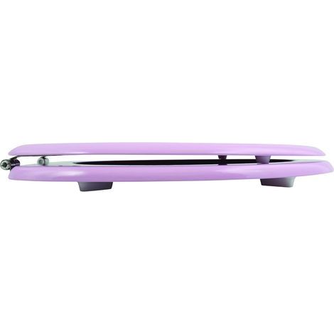 1 - Abattant WC - MDF - Charnières Inox - Fixation Solide et Confortable - Pour Salle de Bain - Rose Clair - 37x45cm (1/2)