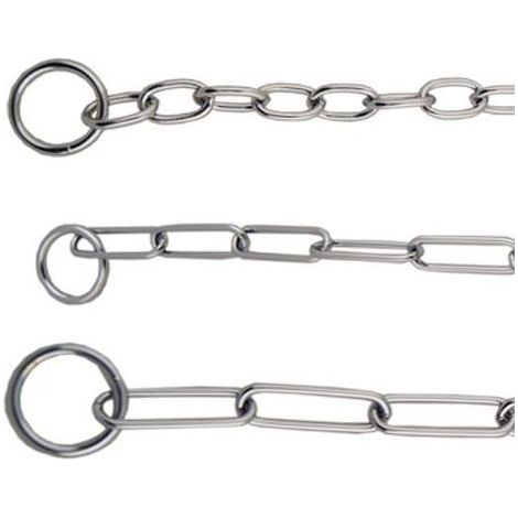 Colliers de chaîne en acier chromé 4mm. x 65cm. LONG ESLABONNE (1/5)