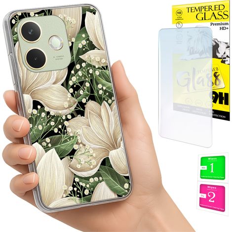 Funda para Oppo A5 Pro Photo Case Back Graphics Flowers + cristal 9H (1/5)