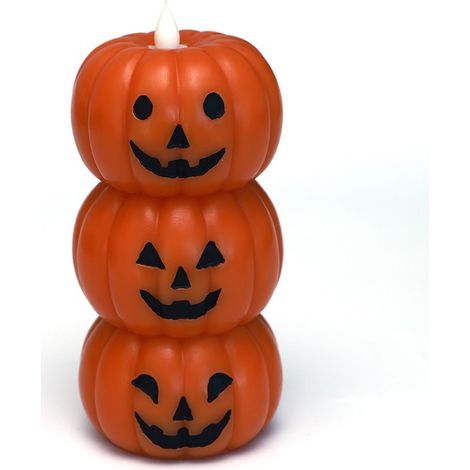 Halloween-Dekorationen, Kürbiskerzen, leuchtende Außendekorationen, Requisiten, Kindergartendekorationen, Szenenaufbau, 9,5 x 18,5 cm