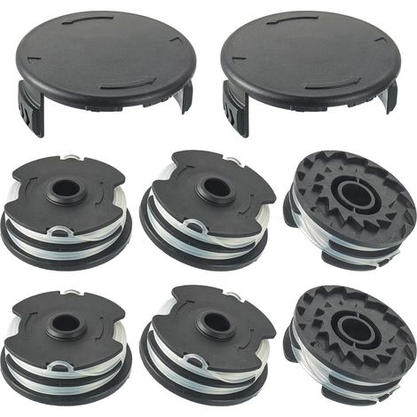 Lot de 6 Bobine fil, Nylon 1,6 mm, 2 x 4 m, Plastique ABS, Pour tondeuse Parkside