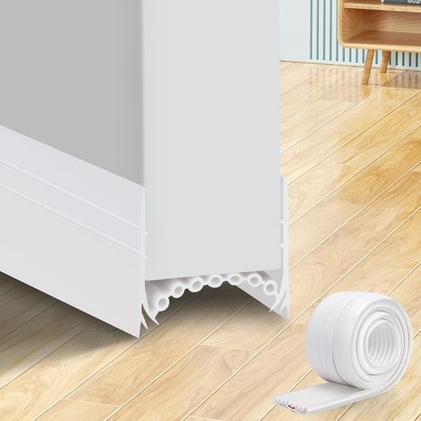 Cold Insulation Door Bottom Seal, Sound Insulation Door Strip, Draught Excluder Door Caulking (White, 1 M) (1/5)