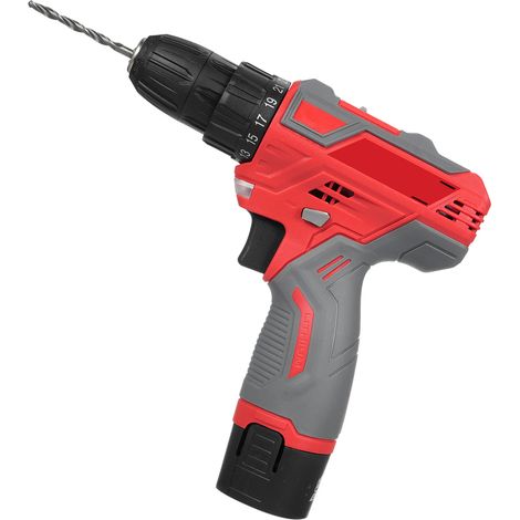 KKNOON 12V Portable Cordless Electric Drill 3/8 Inch Chuck Handheld Power Drill Screwdriver Brushless Lithium Drill Set with 1.5Ah Battery Fast Charger, Bits Sleeves Extension Shaft, LED Work Light 2-
