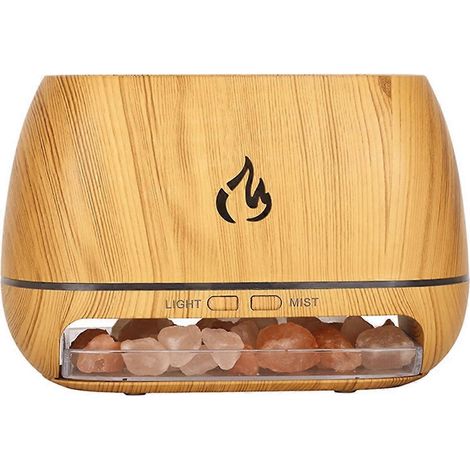 Humidificateur d'air aromatique en pierre de sel avec veilleuse à lumière couleur flamme A (1/5)