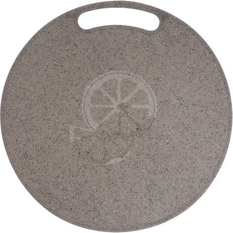Rundes Schneidebrett aus Kunststoff in Marmoroptik (1 Stück, 31 x 0,5 cm) für Obst und Gemüse. – 31,00 x 31,00 x 0,50 cm (1/4)