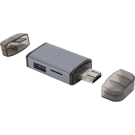 Lecteur de cartes OTG USB 3.0 Type-C 6 en 1 avec Hub et prise casque pour ordinateur et téléphone (1/5)