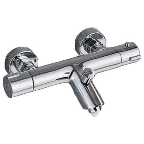 Robinet de salle de bain, contrôle thermostatique, design monté au mur, Chrome B (1/2)