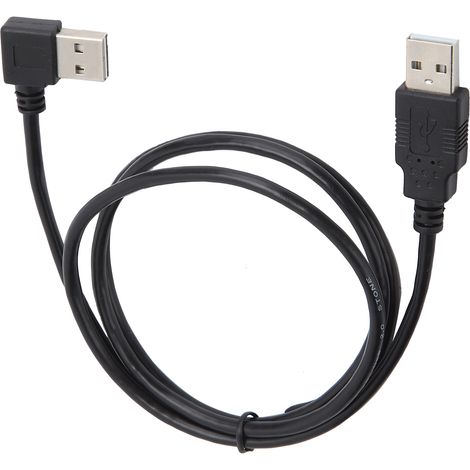 Câble Usb Mâle Coudé Vers Droit - Extension Boîtier Disque Dur - 28 Awg Blindé - 1 Mètre (1/5)
