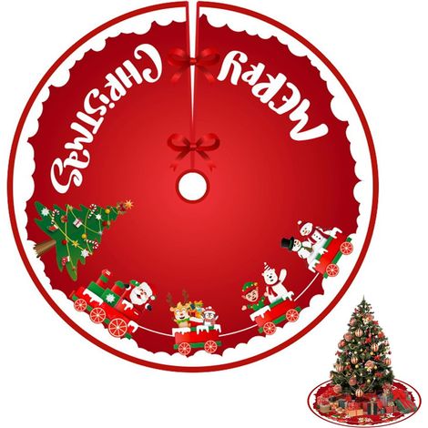 Jupe de sapin de Noël, housse décorative pour sapin de Noël, 90 cm - convient pour la maison, décoration de Noël