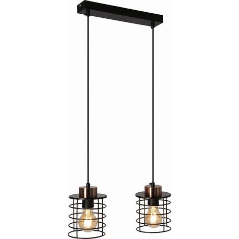Suspension Candellux GLOB noire 2xE27 dimmable 100 cm
