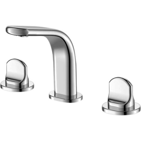 Mitigeur lavabo 3 trous avec bonde chromée