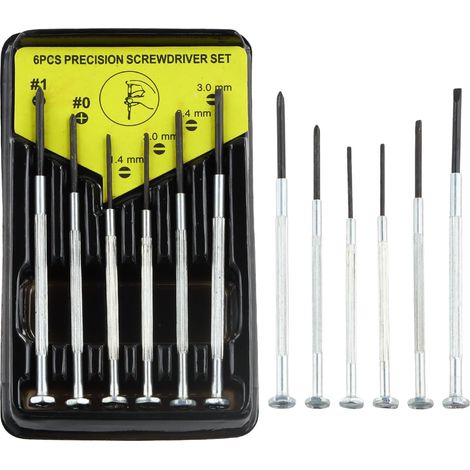 Mini cacciavite, set di cacciaviti da 6 pezzi, kit di riparazione occhiali, set di cacciaviti di precisione, utensili di precisione per occhiali, orologiai, riparazioni di precisione