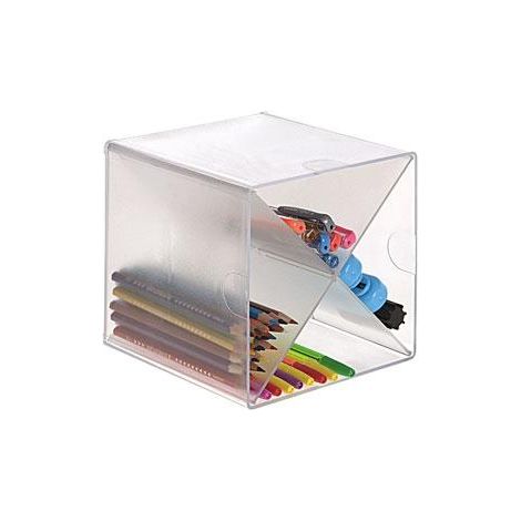 Archive 2000 organiser archicubo diviser 4 compartiments 150x150x150 mm verre transparent