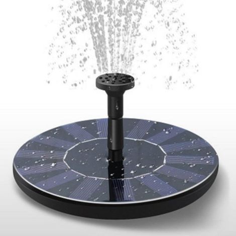 Pompe à eau flottante solaire 7 W / 1,5 W pour bain d'oiseaux, aquarium et piscine. Panneau de 130 mm. Débit max. : 150 l/h. Hauteur : 50 cm. (1/5)