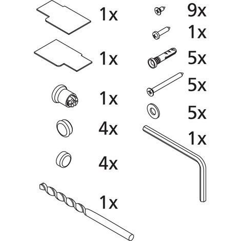 Kermi Kleinteilset Stabilisierung ZBIN019, Weiß, 2505556