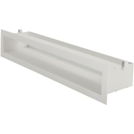 Grille Cheminée - Acier Revêtu Poudre - 60 cm - Blanc - Grille Ventilation Cheminée - Aération pour Foyer - Design Moderne - Résistante Haute Température-NANOTEH (1/5)