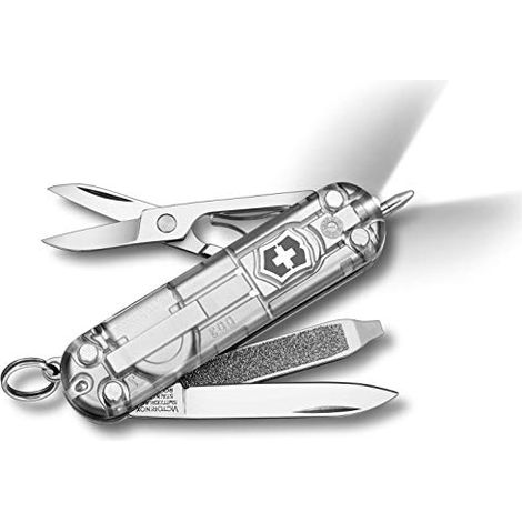 Coltello svizzero Victorinox Signature Lite, incl. penna a sfera e luce LED, 7 funzioni, manico in ABS, 24 gr, colore silvertech (1/4)