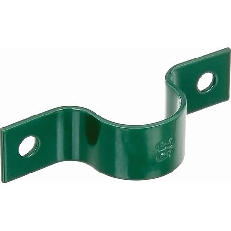 Collier pour poteau Ø 34 mm – Acier galvanisé plastifié vert RAL 6005 – Mode de fixation à vis – Set de 20 pièces – Alberts