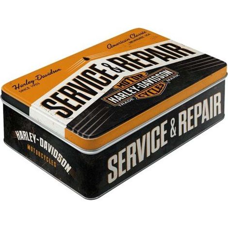 Boite à sucres publicitaire en métal Harley Davidson service et Repair